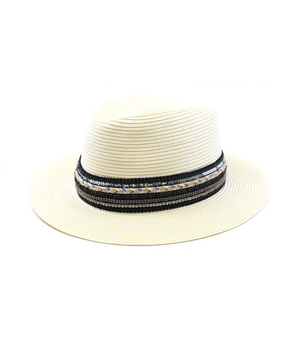 Chapeau paille blanc